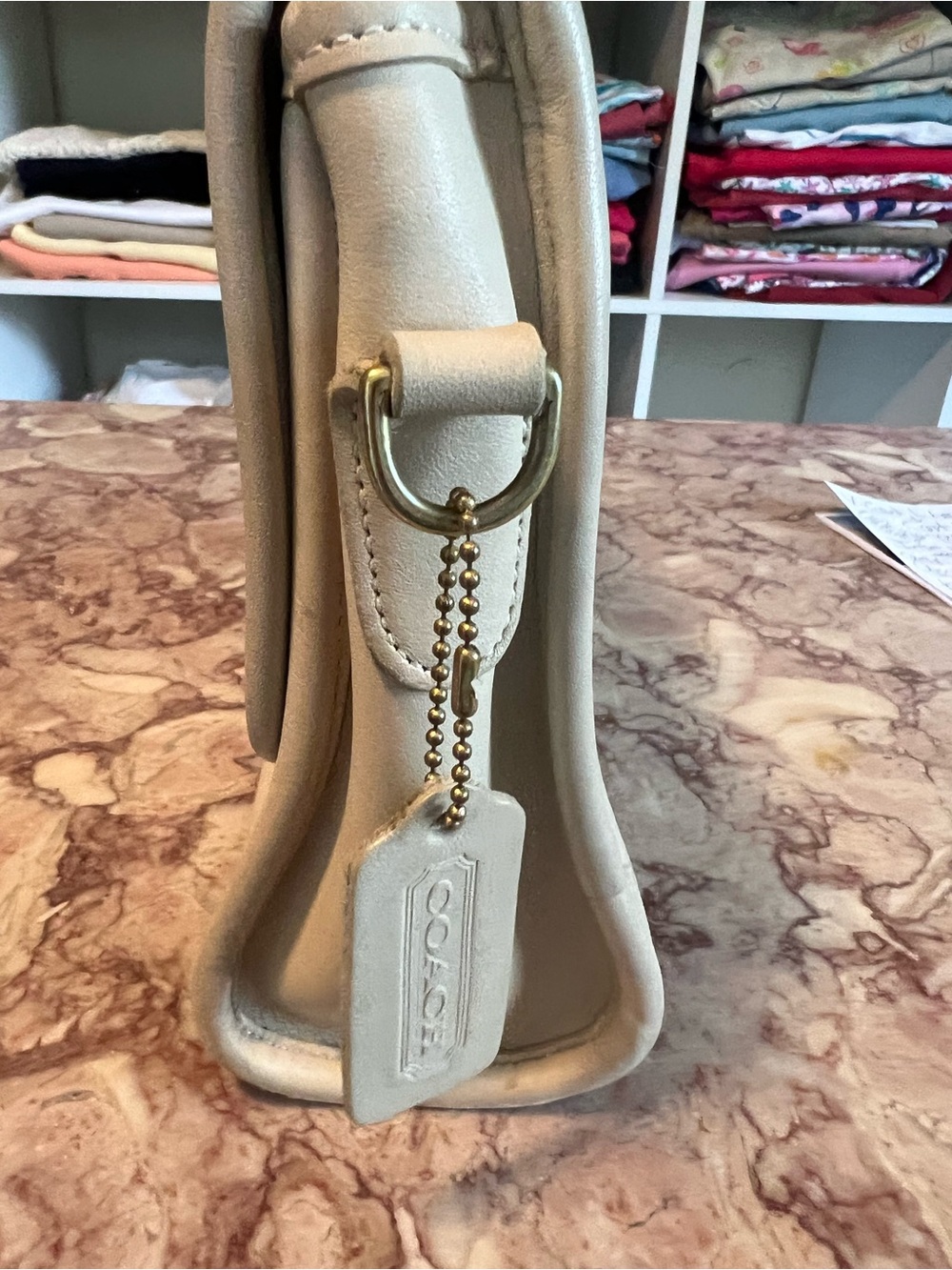 Coach Bone Leather Court Crossbody with Turn-Lock Hardware - Picture 6 of 10